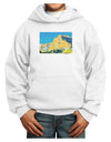 Colorado Snowy Mtns WaterColor Youth Hoodie Pullover Sweatshirt-Youth Hoodie-TooLoud-White-XS-Davson Sales