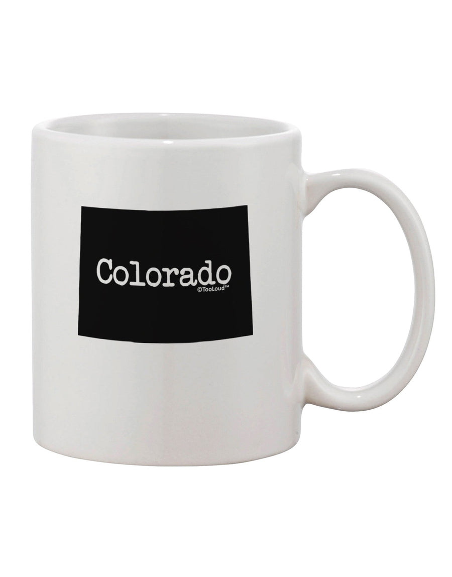 Colorado State Shape Printed 11 oz Coffee Mug - Expertly Crafted Drinkware TooLoud-11 OZ Coffee Mug-TooLoud-White-Davson Sales