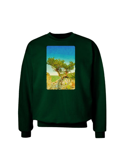 Colorado Tree Watercolor Adult Dark Sweatshirt-Sweatshirts-TooLoud-Deep-Forest-Green-Small-Davson Sales