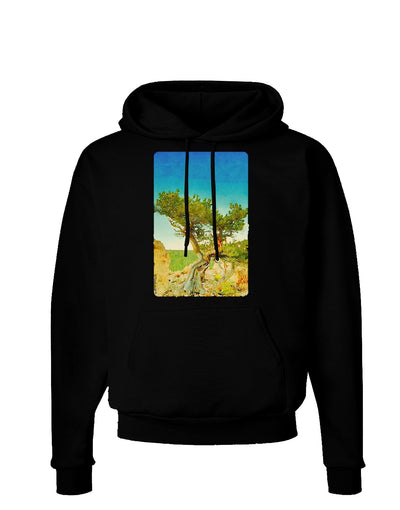 Colorado Tree Watercolor Dark Hoodie Sweatshirt-Hoodie-TooLoud-Black-Small-Davson Sales