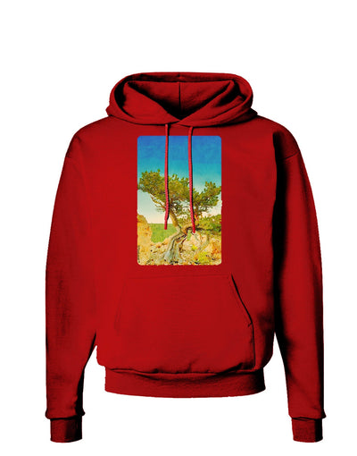 Colorado Tree Watercolor Dark Hoodie Sweatshirt-Hoodie-TooLoud-Red-Small-Davson Sales