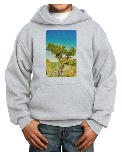 Colorado Tree Watercolor Youth Hoodie Pullover Sweatshirt-Youth Hoodie-TooLoud-Ash-XS-Davson Sales