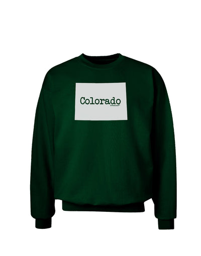 Colorado - United States Shape Adult Dark Sweatshirt by TooLoud-Sweatshirts-TooLoud-Deep-Forest-Green-Small-Davson Sales