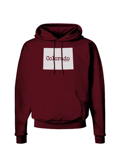 Colorado - United States Shape Dark Hoodie Sweatshirt by TooLoud-Hoodie-TooLoud-Maroon-Small-Davson Sales