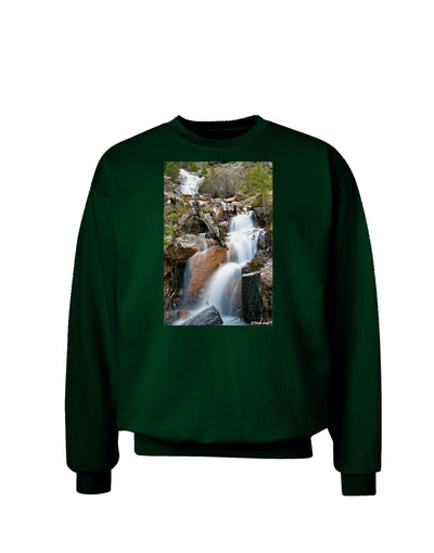 Colorado Waterfall Scene Adult Dark Sweatshirt-Sweatshirts-TooLoud-Deep-Forest-Green-Small-Davson Sales