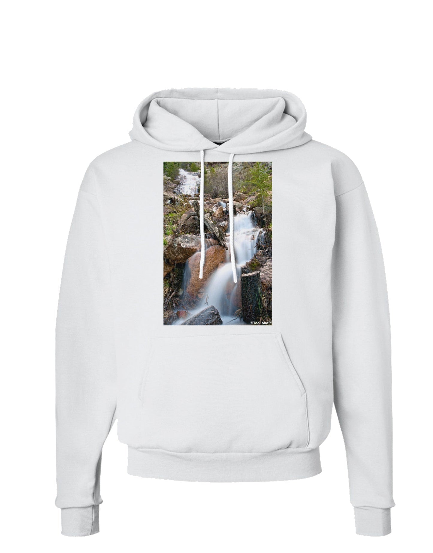 Colorado Waterfall Scene Hoodie Sweatshirt-Hoodie-TooLoud-White-Small-Davson Sales
