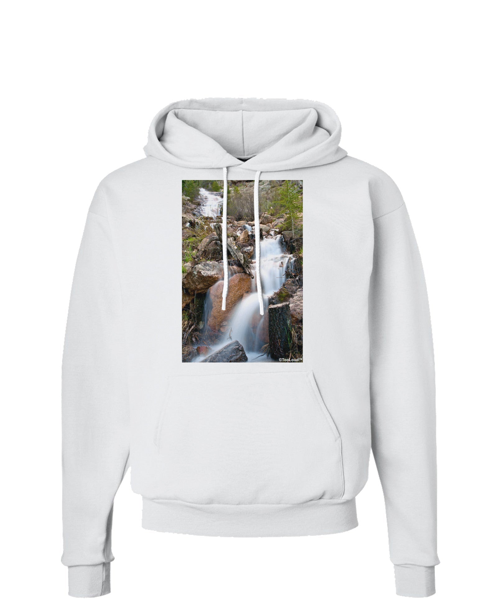 Colorado Waterfall Scene Hoodie Sweatshirt-Hoodie-TooLoud-White-Small-Davson Sales