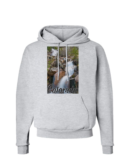 Colorado Waterfall Scene Text Hoodie Sweatshirt-Hoodie-TooLoud-AshGray-Small-Davson Sales