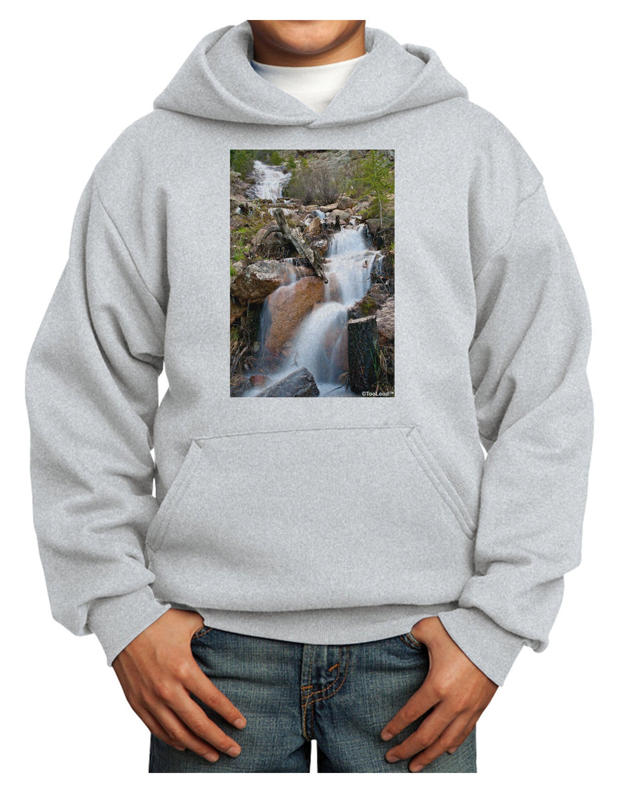 Colorado Waterfall Scene Youth Hoodie Pullover Sweatshirt-Youth Hoodie-TooLoud-White-XS-Davson Sales