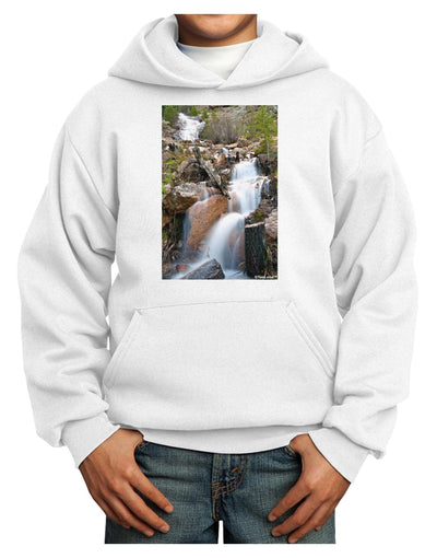 Colorado Waterfall Scene Youth Hoodie Pullover Sweatshirt-Youth Hoodie-TooLoud-White-XS-Davson Sales