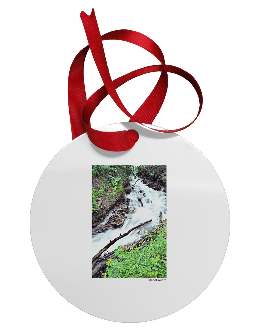 Colorado White River Circular Metal Ornament-Ornament-TooLoud-White-Davson Sales