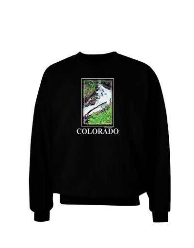 Colorado White River Text Adult Dark Sweatshirt-Sweatshirts-TooLoud-Black-Small-Davson Sales