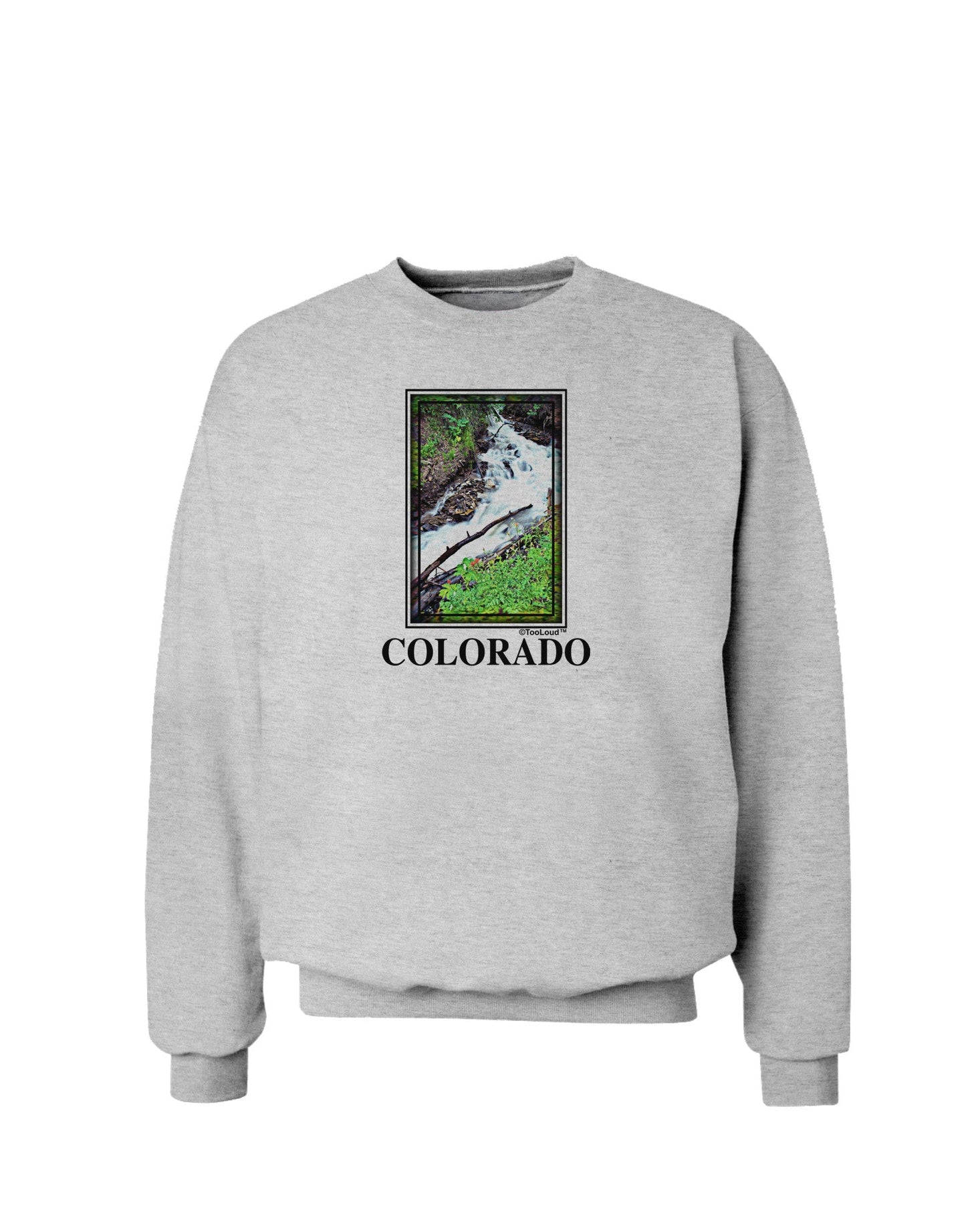 Colorado White River Text Sweatshirt-Sweatshirts-TooLoud-AshGray-Small-Davson Sales
