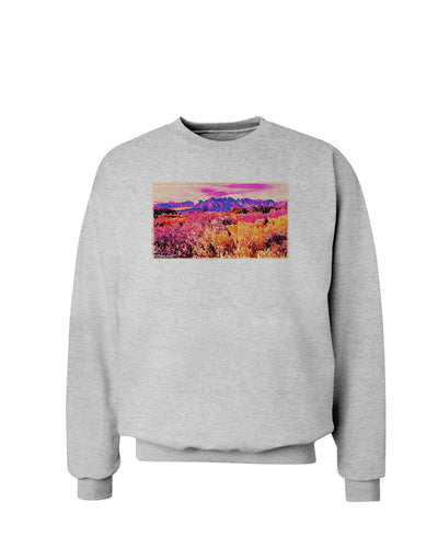 Colorful Colorado Mountains Sweatshirt-Sweatshirts-TooLoud-AshGray-Small-Davson Sales