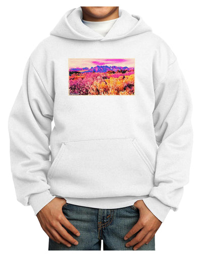 Colorful Colorado Mountains Youth Hoodie Pullover Sweatshirt-Youth Hoodie-TooLoud-White-XS-Davson Sales