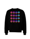 Colorful Cupcake Pattern Adult Dark Sweatshirt by TooLoud-TooLoud-Black-Small-Davson Sales