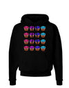 Colorful Cupcake Pattern Dark Hoodie Sweatshirt by TooLoud-Hoodie-TooLoud-Black-Small-Davson Sales