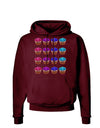 Colorful Cupcake Pattern Dark Hoodie Sweatshirt by TooLoud-Hoodie-TooLoud-Maroon-Small-Davson Sales