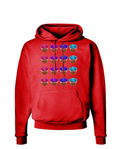 Colorful Cupcake Pattern Dark Hoodie Sweatshirt by TooLoud-Hoodie-TooLoud-Red-Small-Davson Sales