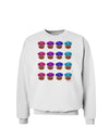 Colorful Cupcake Pattern Sweatshirt by TooLoud-Sweatshirts-TooLoud-White-Small-Davson Sales