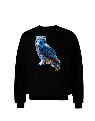 Colorful Great Horned Owl Adult Dark Sweatshirt-Sweatshirts-TooLoud-Black-Small-Davson Sales