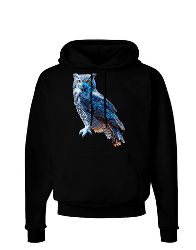 Colorful Great Horned Owl Dark Hoodie Sweatshirt-Hoodie-TooLoud-Black-Small-Davson Sales