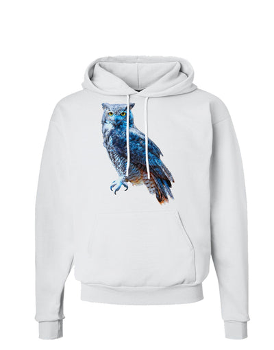 Colorful Great Horned Owl Hoodie Sweatshirt-Hoodie-TooLoud-White-Small-Davson Sales