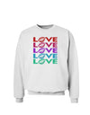 Colorful Love Kisses Sweatshirt-Sweatshirts-TooLoud-White-Small-Davson Sales