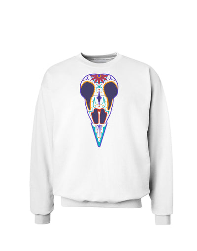 Colorful Mystic Bird Skull Calavera Day of the Dead Sweatshirt-Sweatshirts-TooLoud-White-Small-Davson Sales