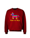 Colorful Pinata Design - Cinco de Mayo Adult Dark Sweatshirt by TooLoud-Sweatshirts-TooLoud-Deep-Red-Small-Davson Sales