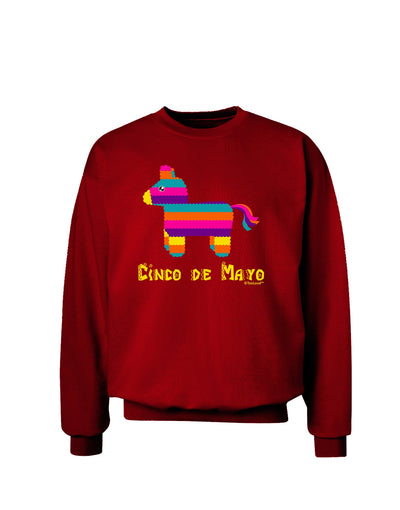 Colorful Pinata Design - Cinco de Mayo Adult Dark Sweatshirt by TooLoud-Sweatshirts-TooLoud-Deep-Red-Small-Davson Sales