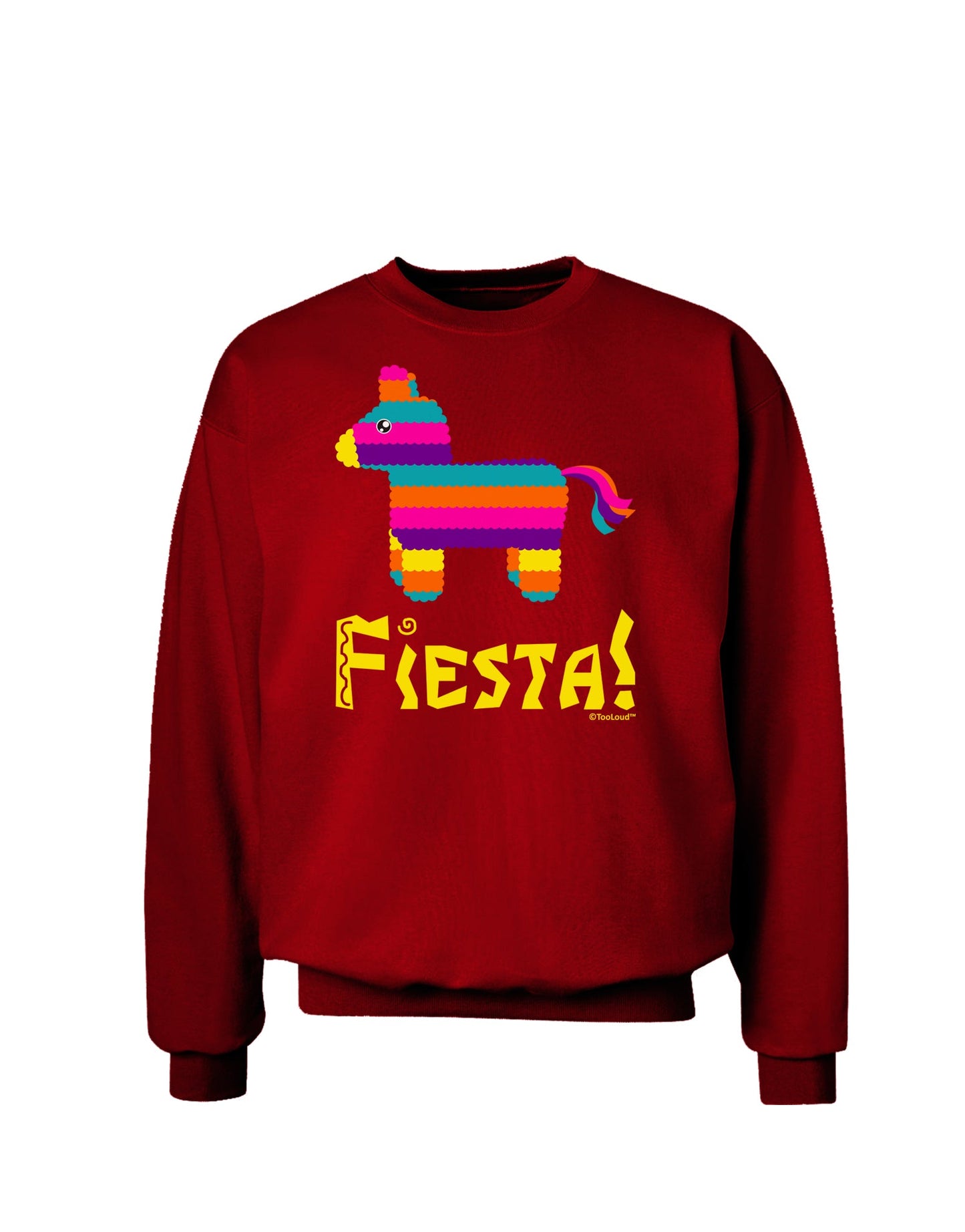 Colorful Pinata Design - Fiesta Adult Dark Sweatshirt by TooLoud-Sweatshirts-TooLoud-Deep-Red-Small-Davson Sales