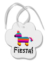 Colorful Pinata Design - Fiesta Paw Print Shaped Ornament by TooLoud-Ornament-TooLoud-White-Davson Sales