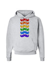 Colorful Rainbow Mustaches Hoodie Sweatshirt-Hoodie-TooLoud-AshGray-Small-Davson Sales