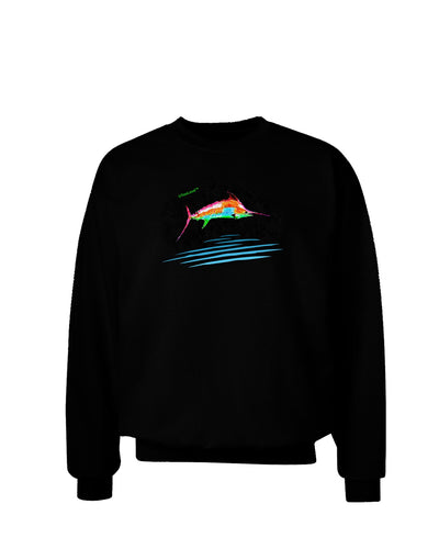 Colorful Swordfish Watercolor Adult Dark Sweatshirt-Sweatshirts-TooLoud-Black-Small-Davson Sales