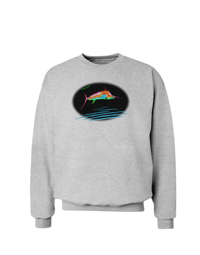 Colorful Swordfish Watercolor Sweatshirt-Sweatshirts-TooLoud-AshGray-Small-Davson Sales