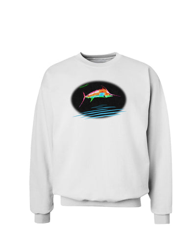 Colorful Swordfish Watercolor Sweatshirt-Sweatshirts-TooLoud-White-Small-Davson Sales