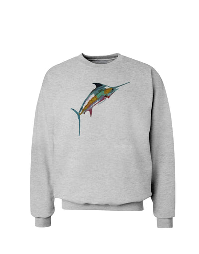 Colorful Vector Swordfish Sweatshirt-Sweatshirts-TooLoud-AshGray-Small-Davson Sales