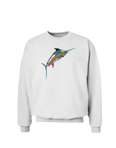 Colorful Vector Swordfish Sweatshirt-Sweatshirts-TooLoud-White-Small-Davson Sales