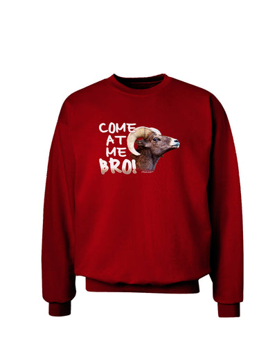 Come At Me Bro Big Horn Adult Dark Sweatshirt-Sweatshirts-TooLoud-Deep-Red-Small-Davson Sales
