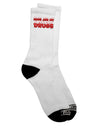 Comfortable and Stylish Adult Crew Socks for Hugs Enthusiasts - TooLoud-Socks-TooLoud-White-Ladies-4-6-Davson Sales