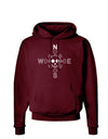 Compass Rose - Skull and Crossbones Dark Hoodie Sweatshirt-Hoodie-TooLoud-Maroon-Small-Davson Sales