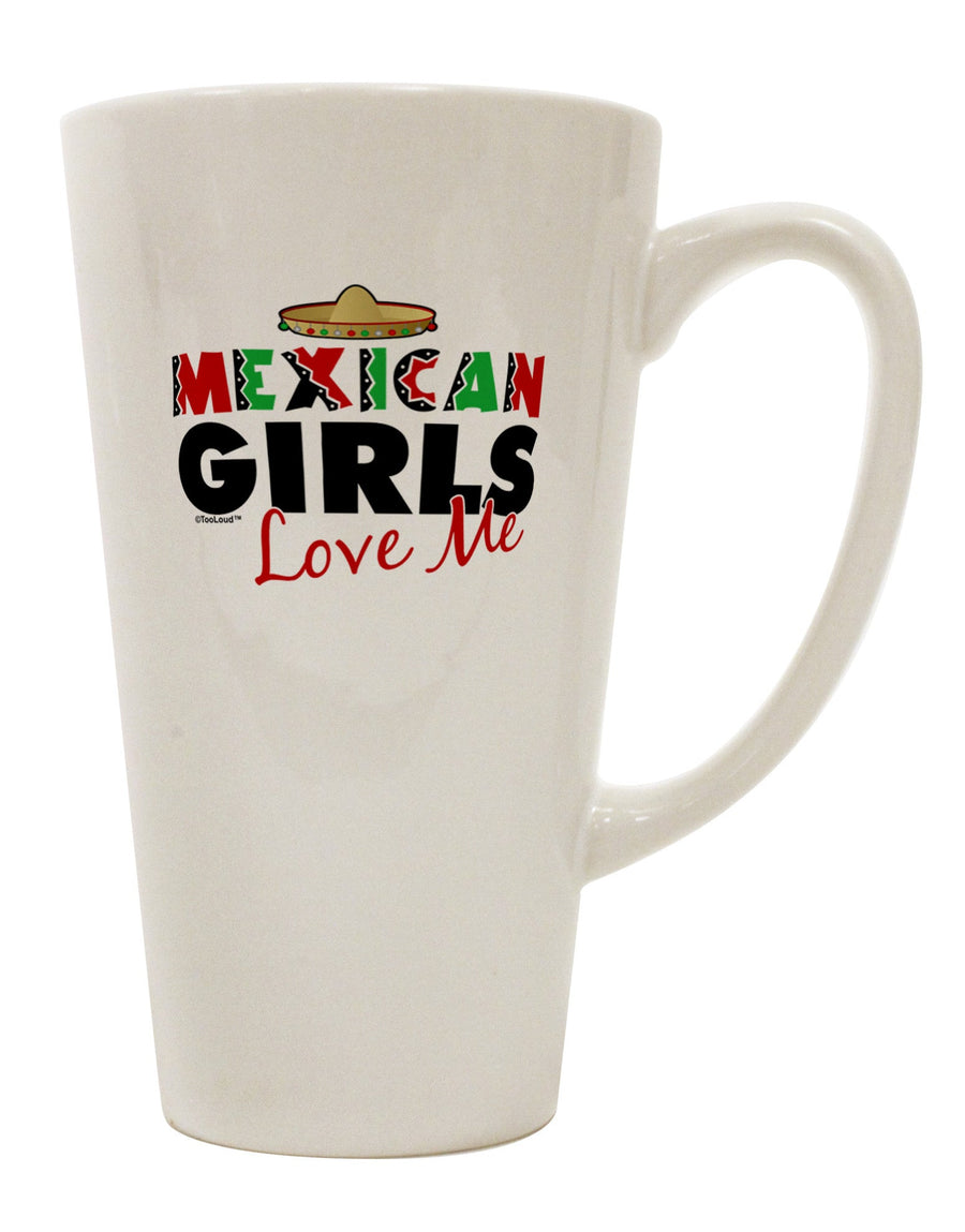 Conical Latte Coffee Mug - A Favorite Among Mexican Women-Conical Latte Mug-TooLoud-White-Davson Sales