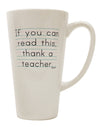 Conical Latte Coffee Mug - A Grateful Tribute to Teachers TooLoud-Conical Latte Mug-TooLoud-White-Davson Sales