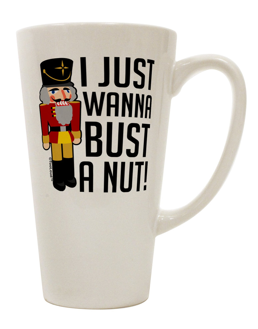 Conical Latte Coffee Mug - A Nutcracker-Inspired Delight for Your Beverage Enjoyment by TooLoud-Conical Latte Mug-TooLoud-White-Davson Sales