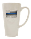 Conical Latte Coffee Mug - A Symbol of Honor and Respect for the Blue Line - TooLoud-Conical Latte Mug-TooLoud-White-Davson Sales