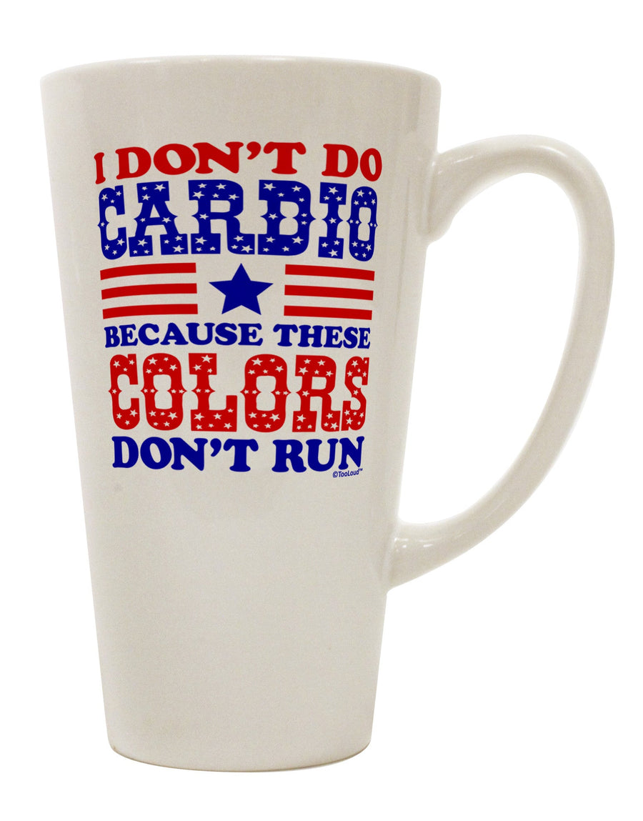 Conical Latte Coffee Mug - A Vibrant Choice for Non-Cardio Enthusiasts-Conical Latte Mug-TooLoud-White-Davson Sales