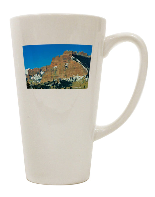 Conical Latte Coffee Mug - Embrace the Majestic Colorado Snowy Mountains-Conical Latte Mug-TooLoud-White-Davson Sales