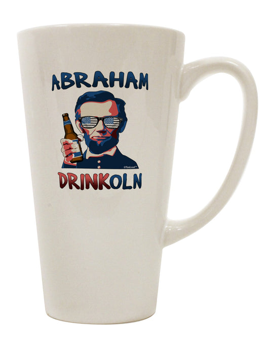 Conical Latte Coffee Mug - Expertly Crafted by Abraham Drinkoln-Conical Latte Mug-TooLoud-White-Davson Sales