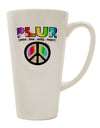 Conical Latte Coffee Mug - Expertly Crafted for a Vibrant PLUR Rainbow Experience - TooLoud-Conical Latte Mug-TooLoud-White-Davson Sales